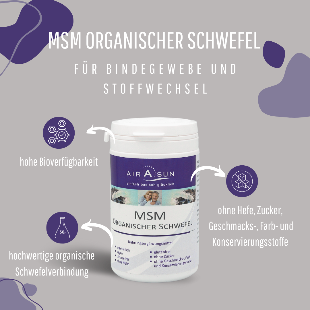 MSM Organischer Schwefel - 180 Kapseln