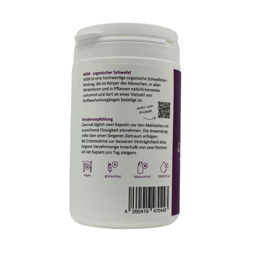 MSM Organischer Schwefel - 180 Kapseln