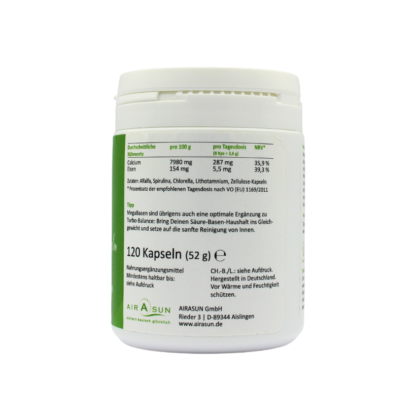 Algenpulver MegaBasen - 120 Kapseln