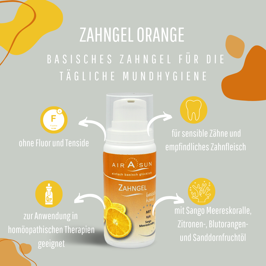 Basisches Zahngel Orange - Homöpathiegeeignet - 100ml