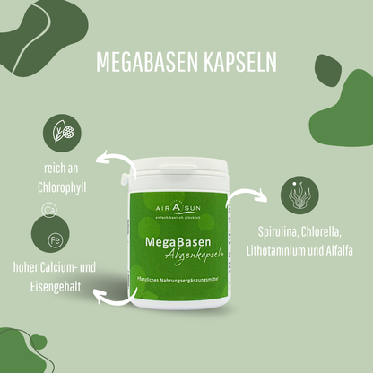 Algenpulver MegaBasen - 120 Kapseln