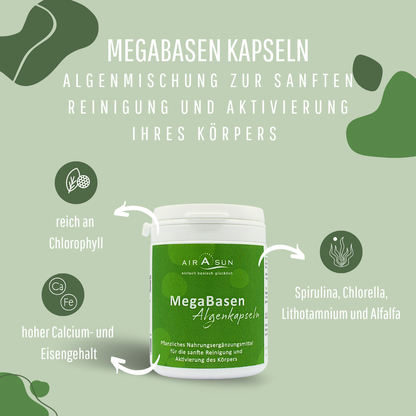 Algenpulver MegaBasen - 120 Kapseln